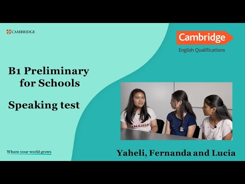 B1 Preliminary for Schools Yaheli, Fernanda and Lucia