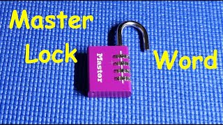 (197) How to recover your lost Master Lock Word combination (revisited)