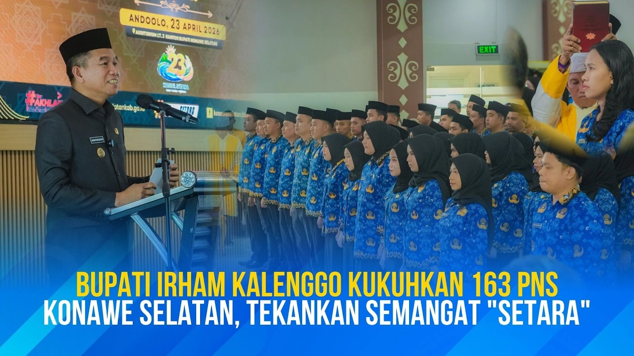 Bupati Irham Kalenggo Kukuhkan 163 PNS Konawe Selatan, Tekankan Semangat 