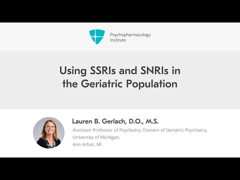 Using SSRIs and SNRIs in the Geriatric Population