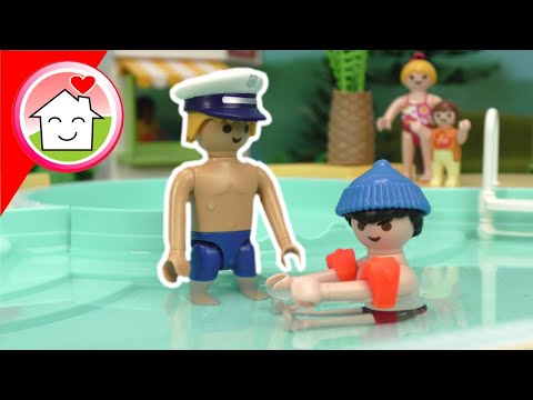 Playmobil Polizei Familie Hauser - Manni Mütze im Aquapark - Kommissar Overbeck Geschichte