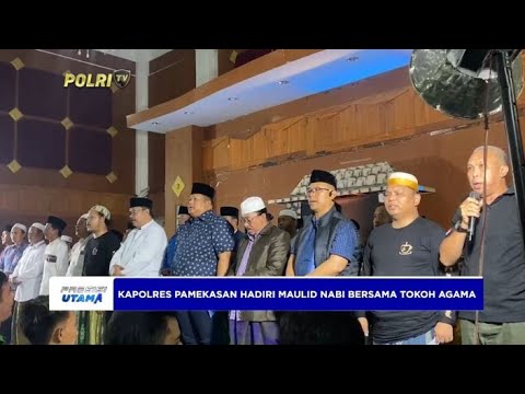 KAPOLRES PAMEKASAN HADIRI MAULID NABI DENGAN TOKOH AGAMA