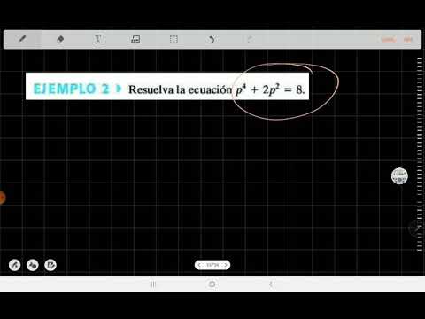 Ecuaciones con forma cuadrática y cambio de variable - Ejemplo 2