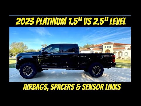 2023 Ford Platinum Leveling Kit, Air Bags, Sensor Links, and 37” Mud Grapplers #fordsuperduty