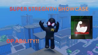 Super Strength Ability Showcase In Hero Legends (Roblox)