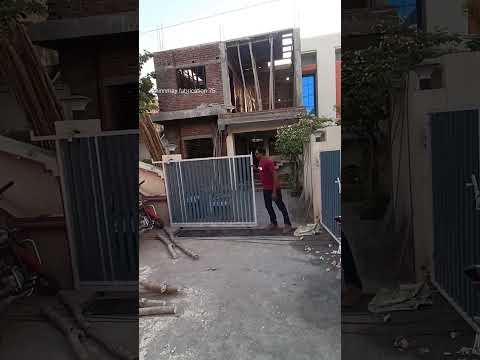 Low cost Budget Sliding Gate design || sliding gate with folding #gatedesign #slidinggate #lowbudget