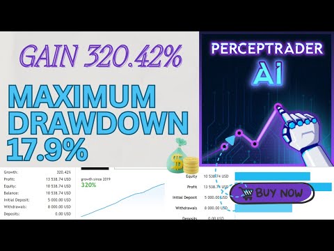 Perceptrader AI v2.23 – Gain +320%  Advanced AI Forex EA | Martingale Grid Strategy