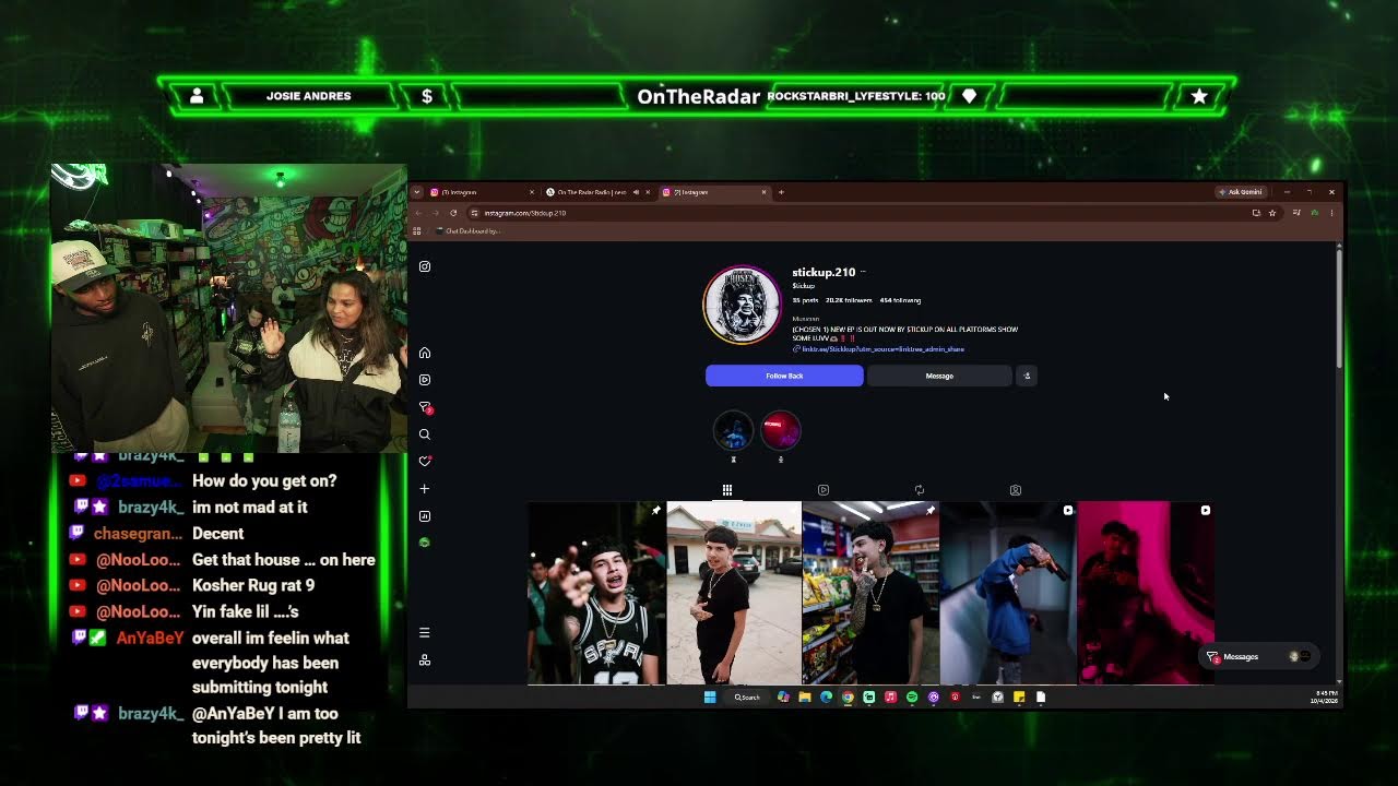 LISTENING TO YOUR MUSIC WITH ON THE RADAR