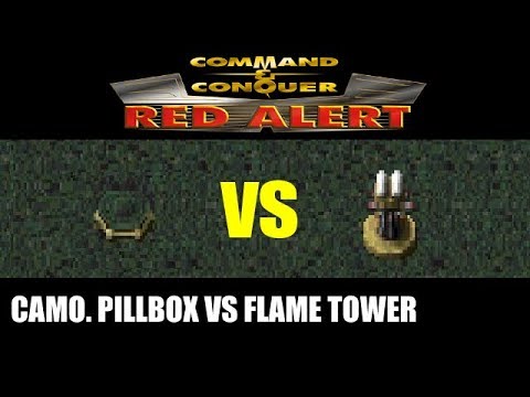 C&C Red Alert: Camouflaged Pillbox VS Flame Tower