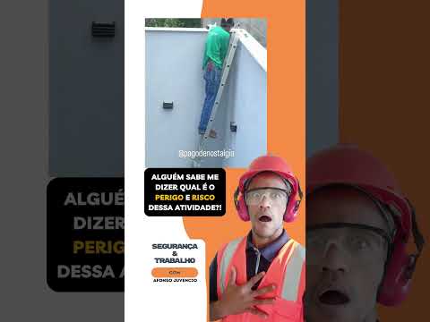 Qual é o perigo e risco dessa atividade - Segurança e Trabalho #shorts
