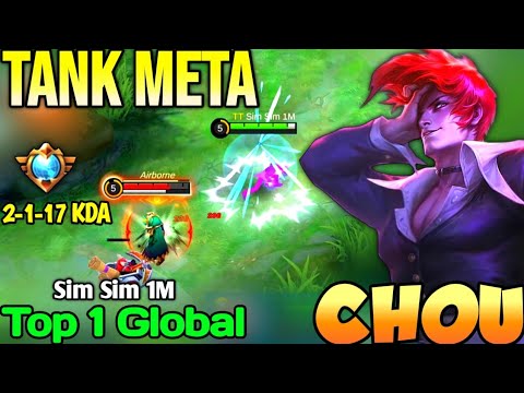 CHOU BEST BUILD IN 2022 | TOP 1 GLOBAL CHOU Sim Sim 1M - MOBILE LEGENDS