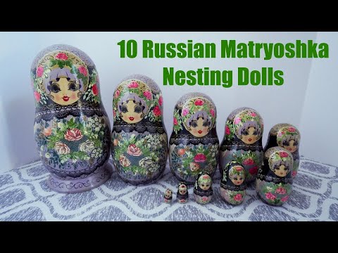 My Nesting Doll Collection #0196 – 10 Russian Matryoshka Nesting Dolls