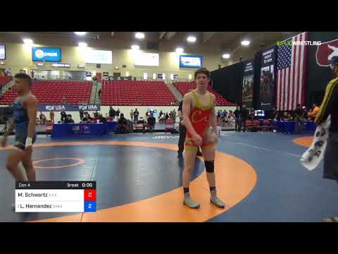 2018 Marine Corps US Open/UWW Junior Greco Roman 63 Con 4 - Mosha Schwartz (X-Ca) Vs. Luis Hernand