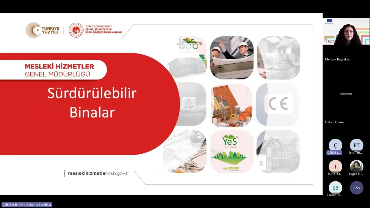TSBA 6. Webinar: Bina Sektöründe Ulusal Karbonsuzlaşma Çabaları ve Yeşil Finansman