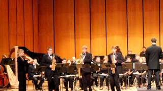 Concerto Grosso for Saxophone Quartet  WM Bolcom   IV. Badinerie   LSU Wind Ensemble 2012.mov
