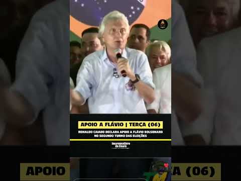 Ronaldo Caiado declara apoio a Flávio Bolsonaro no segundo turno das eleições