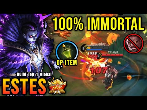 MVP Plays!! Estes New OP Build 100% IMMORTAL!! - Build Top 1 Global Estes ~ MLBB