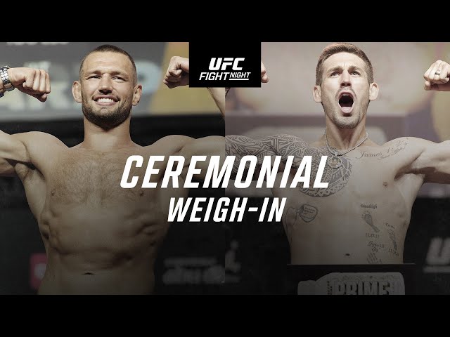 UFC Vancouver Ceremonial Weigh-In — De Ridder vs Allen, Vera vs Zahabi, Jasudavicius vs Fiorot Face-Offs MMAtown blog post image: UFC Vancouver Ceremonial Weigh-In — De Ridder vs Allen, Vera vs Zahabi, Jasudavicius vs Fiorot Face-Offs
