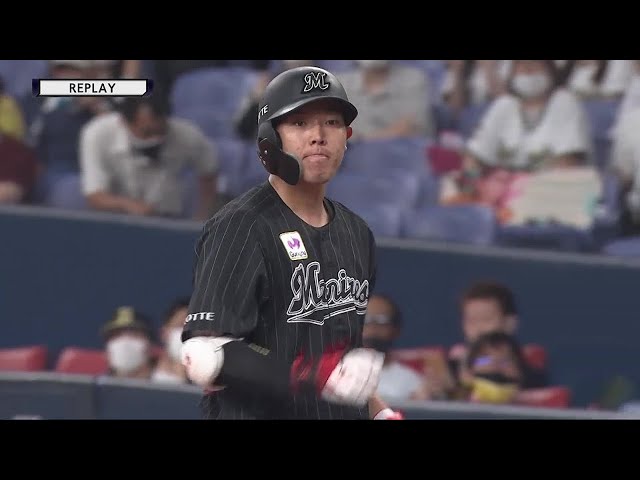 【4回表】4番の仕事を果たす!! マリーンズ・安田尚憲 ライトへ先制のタイムリーヒット!! 2022年7月8日 オリックス・バファローズ 対 千葉ロッテマリーンズ