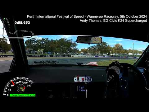 Wanneroo Raceway 58.653 - Andy Thomas EG Civic K24 Supercharged, Perth Festival of Speed 2024