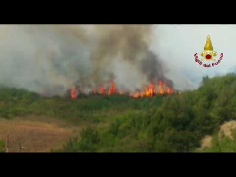 Incendio Mazzolla (Volterra) 17 luglio 2017