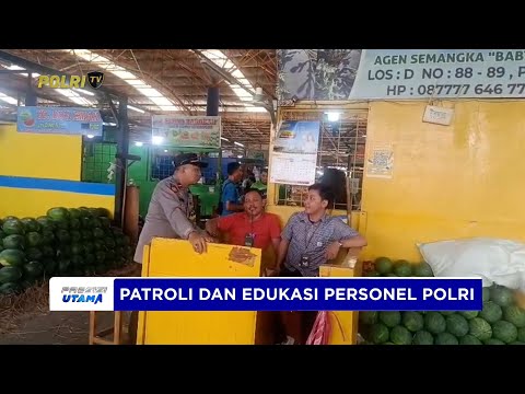 KAPOLSUBSEKTOR PASAR INDUK KRAMAT JATI MELAKUKAN PATROLI DAN EDUKASI DI LINGKUNGAN PASAR