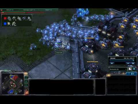 Star Craft 2,MASIVE ATTACK OF 100 ZEALOTS VS 40 BANSHES!.avi