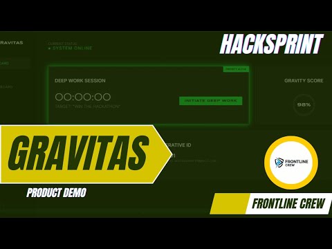 Gravitas Demo | Frontline Crew | HackSprint