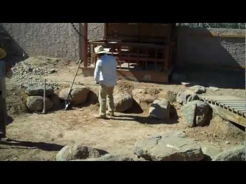 Dry Japanese Garden Pond Construction