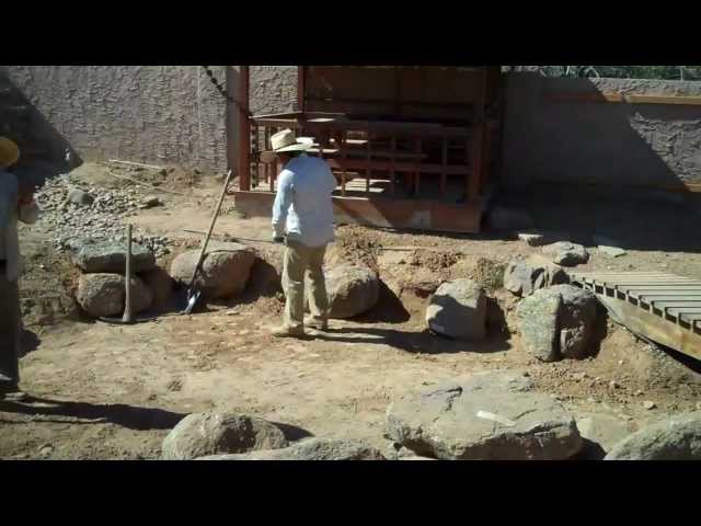 Dry Japanese Garden Pond Construction