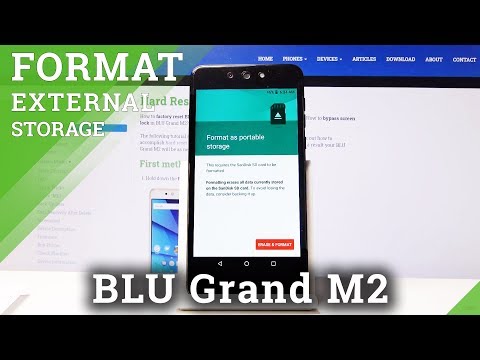 How to Format SD Card in BLU Grand M2 2018 - Clear External Storage