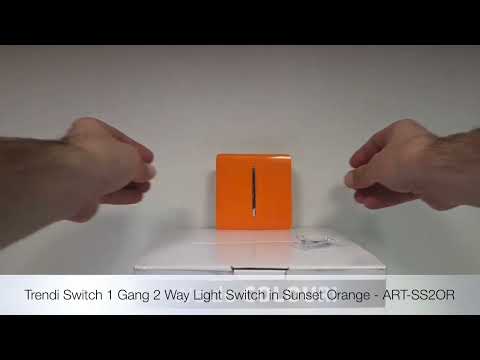Unboxing the Trendi Switch 1 Gang 2 Way Chrome Rocker Light Switch in Sunset Orange - ART-SS2OR