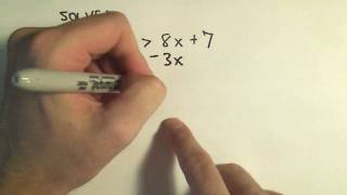 An Introduction To Solving Linear Inequalities - Example 1