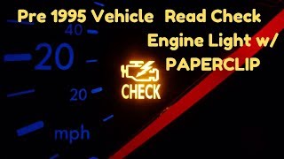 Read Your Check Engine Codes | 1995 or Older Honda Acura | Paperclip Method