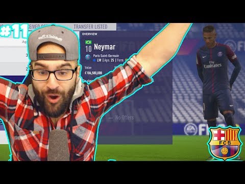 HOLY SH*T NEYMAR SIGNS FOR BARCELONA!!  - FIFA 18 CAREER MODE #11