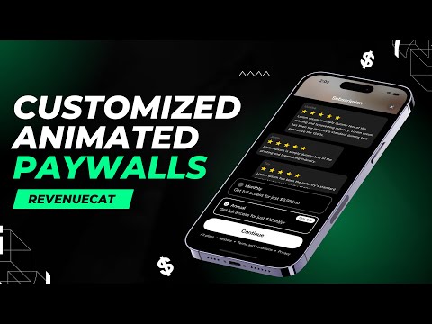 Customized Animated Paywalls - RevenueCat - Xcode 15 thumbnail