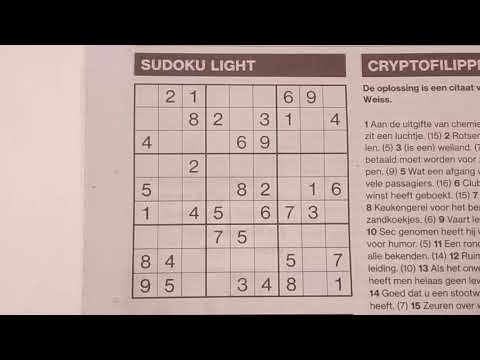 How can I entertain myself? With one of these sudokus. (#502) Light Sudoku. 04-03-2020 part 1 of 2