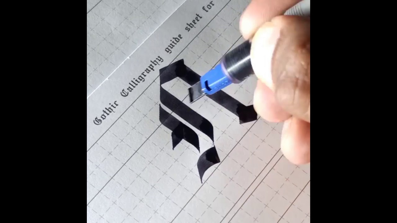 Gothic Calligraphy Majuscule - A