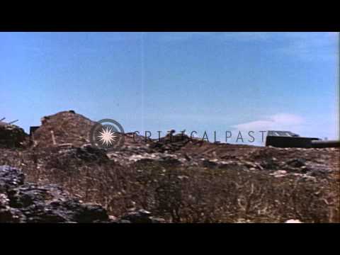 US Marines on Saipan after invasion in Saipan, Mariana Islands. HD Stock Footage