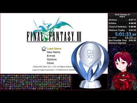 Final Fantasy III Pixel Remaster Platinum Trophy/all achievements speedrun - 5:01:33