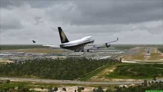 Singapore Airlines Boeing 747-400 landing in Kuala Lumpur (FSX HD)