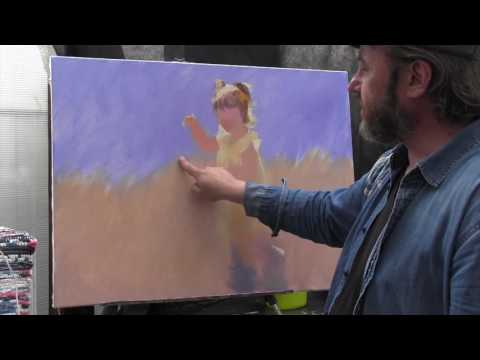 Девочка, бегущая за бабочкой 1 часть, художник Игорь Сахаров
