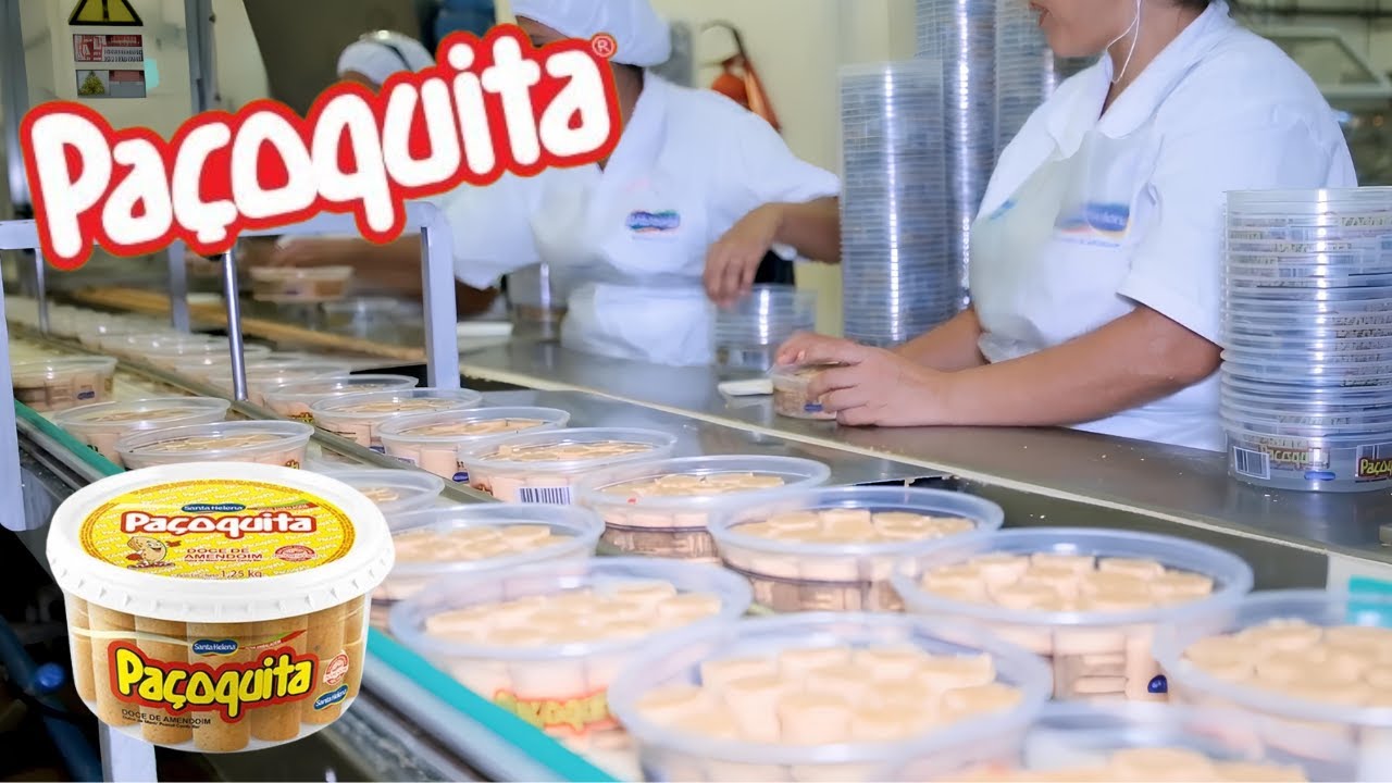 Como é feita a paçoca rolha.  PAÇOQUITA