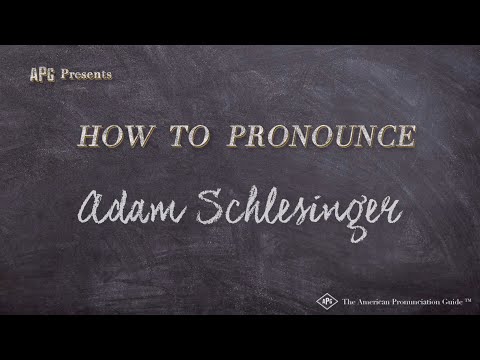 How to Pronounce Adam Schlesinger (Real Life Examples!)