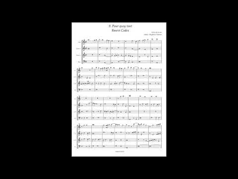 Basevi Codex, (9) Pierre de la Rue "Pour quoy tant"