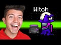 TROLLING Everyone as a WITCH in Among Us! - Mods