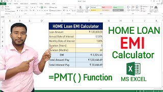 Home Loan EMI Calculator in Excel | EMI Calculator in MS Excel | Loan Interest Calculation in Excel