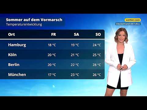 3-Tage-Wetter: Sommer auf dem Vormarsch - Gewitterrisiko steigt