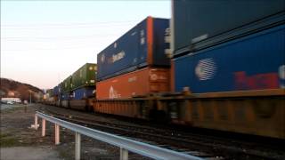 preview picture of video 'CSX Power in Pacific, MO - 03.28.15'