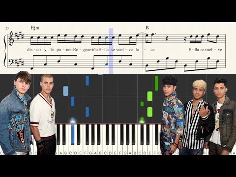 "Se Vuelve Loca" - Synthesia Piano Tutorial + Partitura - CNCO | George Vidal